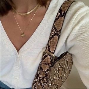 Brandy Melville snake print bag